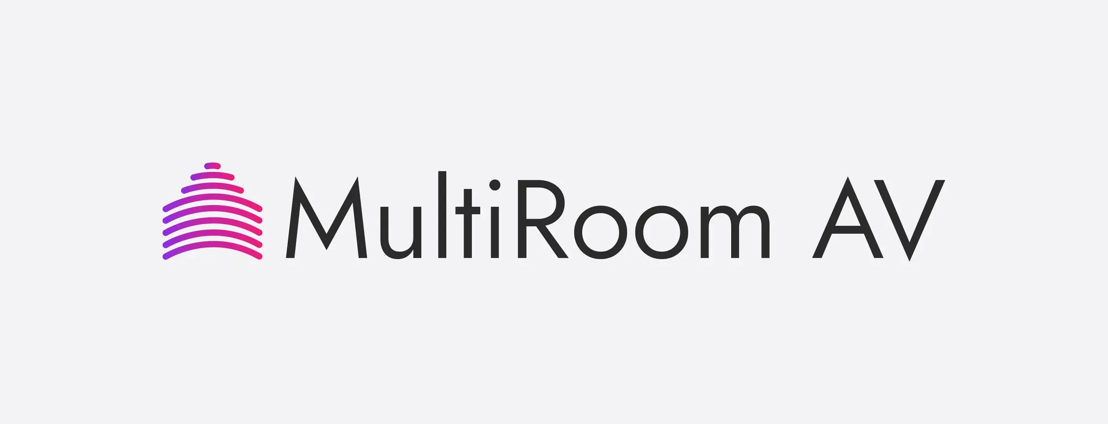 The MultiRoom AV wordmark with its layered mark